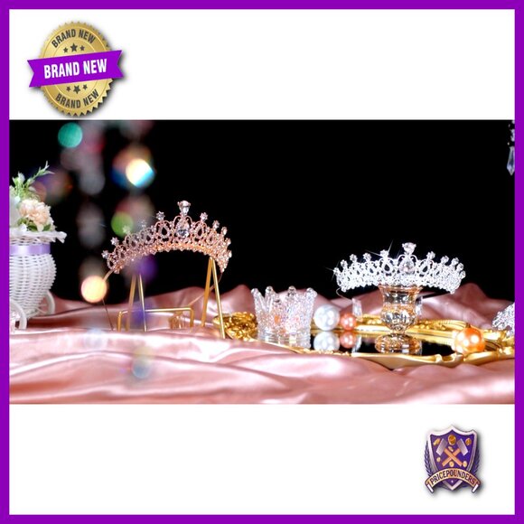 12-Piece Rhinestone Tiara Set with Combs for Weddings Parties Prom main image 5